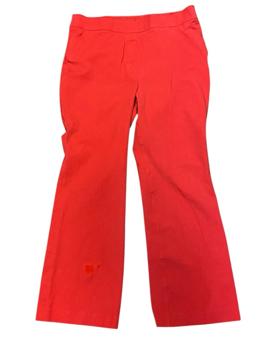 Spanx Red Polished Kick Flare Pants Size L Tall Stretch Flattering Party - Picture 5 of 12